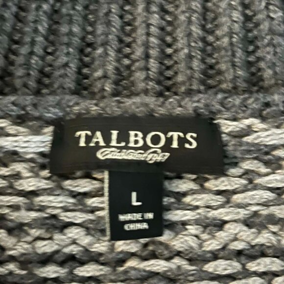 Talbots Women's Sweater is a fair Isle Full Zip Cardigan Sweater size large - Picture 7 of 7